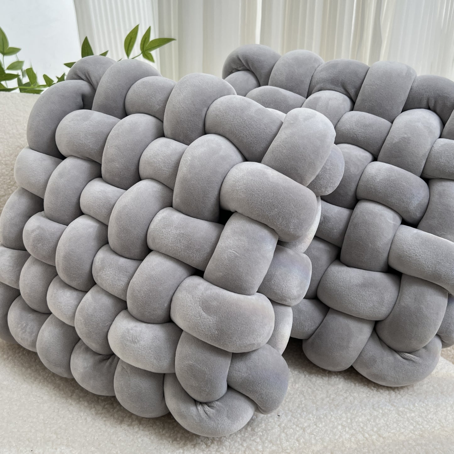 Knotted Cushion Set – Sculptural Accent (Set of 2) product detail photo for bedroom