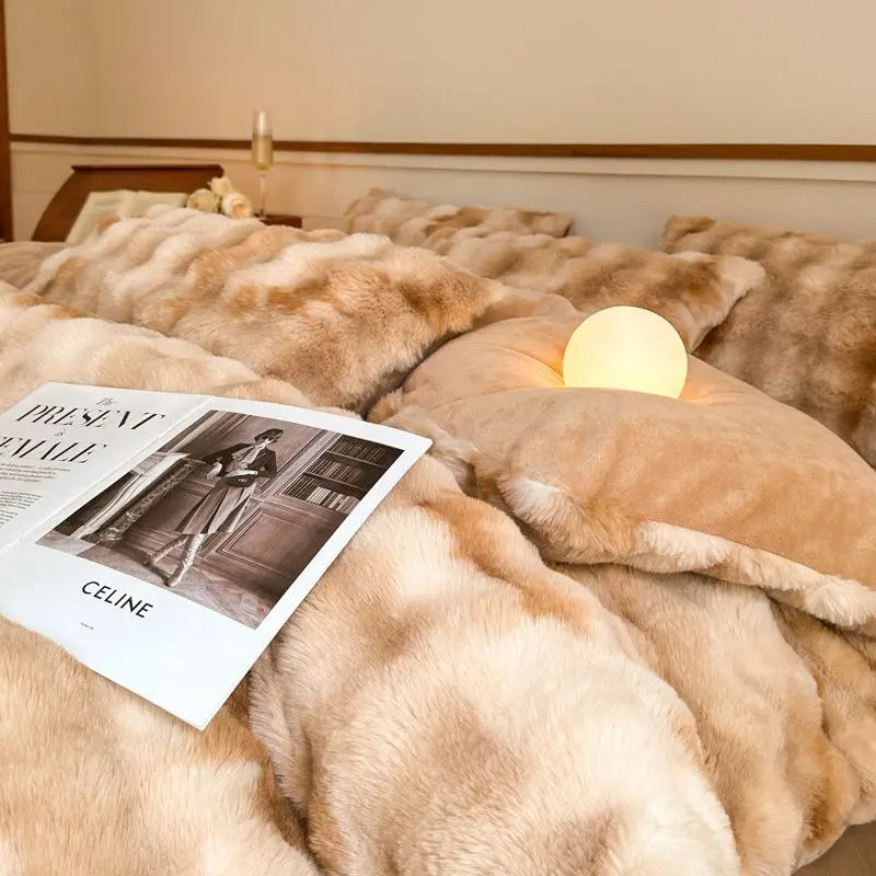 4-Piece Duvet Cover Set - Washed Bedroom Bedding Set product detail photo for bedroom
