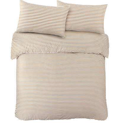 Striped Duvet Cover Set - Washed Bedroom Bedding Set product detail photo for bedroom