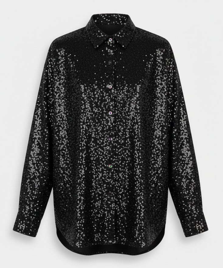 Women's Loose Sequin Shirt