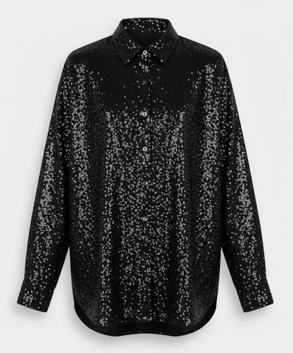 Women's Loose Sequin Shirt