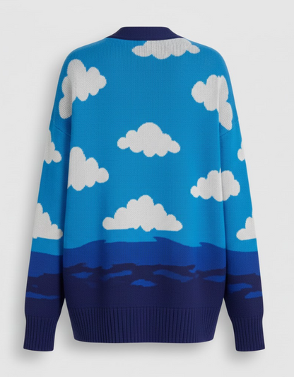 Women's Cloud Print Cardigans