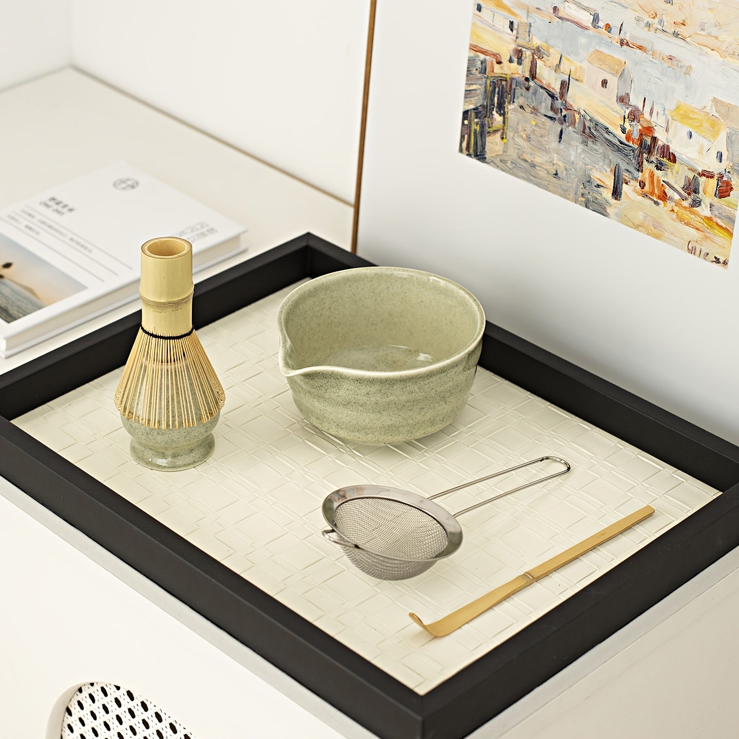 5-Piece Matcha Set specification and dimensions reference in kitchen