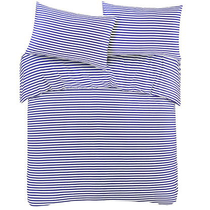 Striped Duvet Cover Set - Washed Bedroom Bedding Set product detail photo for bedroom