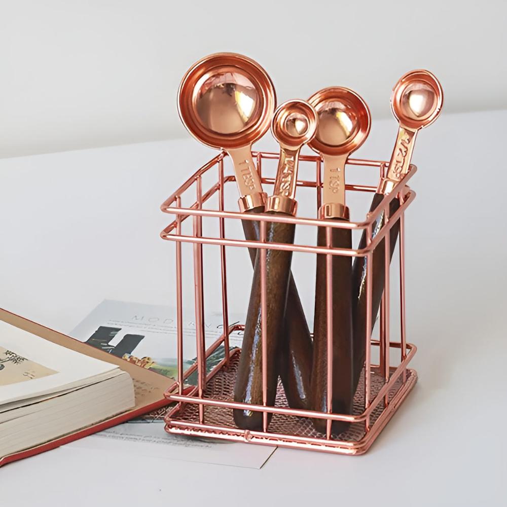 Copper Measuring Cups And Spoons Set GlowMeasure For Calm Intentional Kitchens