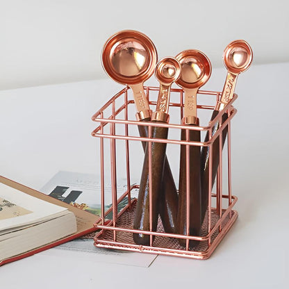 Copper Measuring Cups And Spoons Set GlowMeasure For Calm Intentional Kitchens