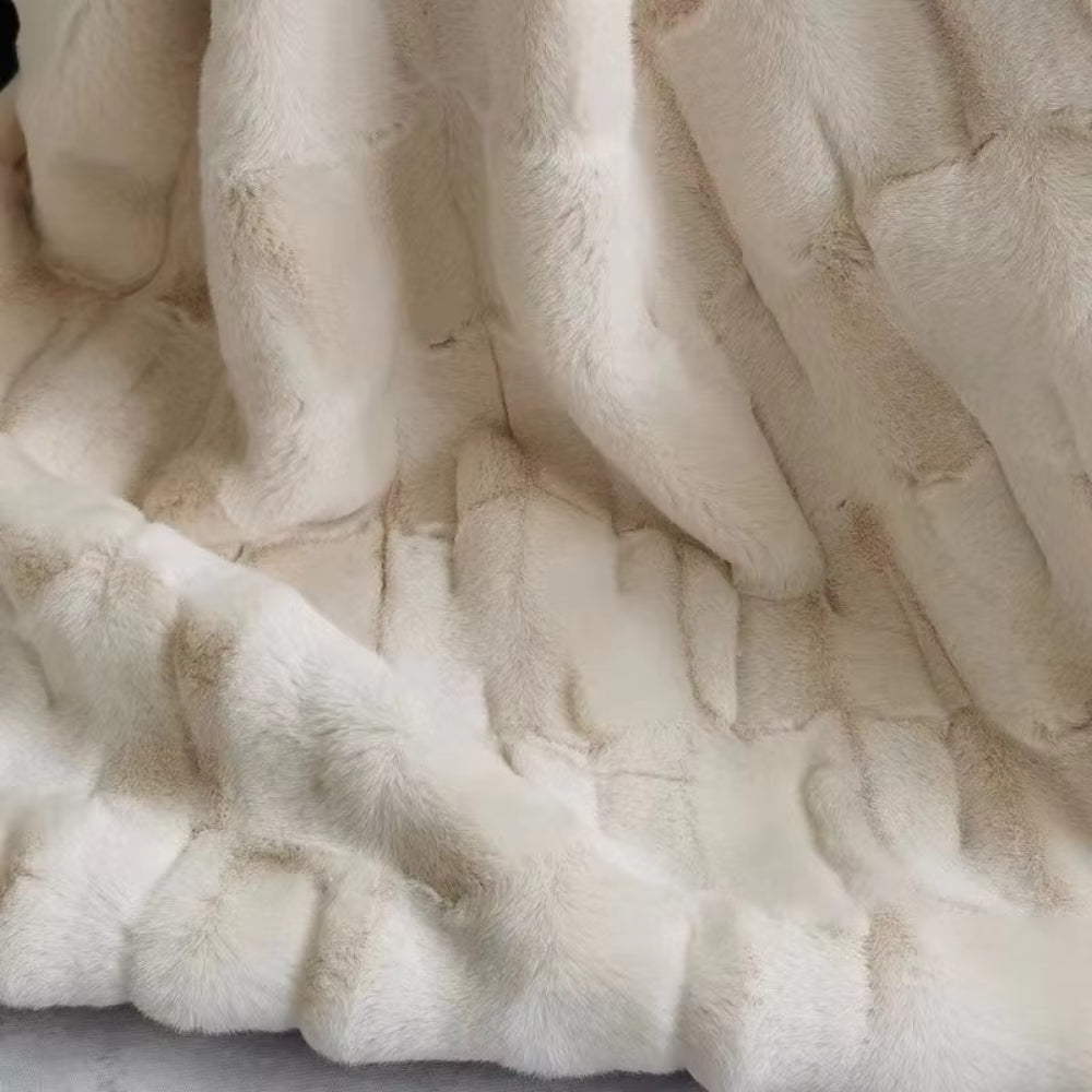 Brushed Flannel Throw Blanket – Mid-Weight Sofa & Bed Layer