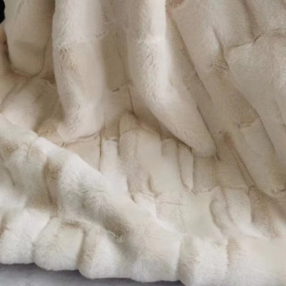 Brushed Flannel Throw Blanket – Mid-Weight Sofa & Bed Layer