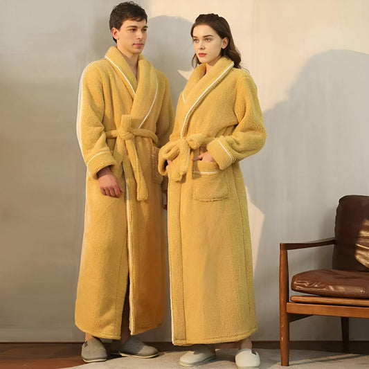 Fleece Lounge Robe – Relaxed Fit Layer for Home