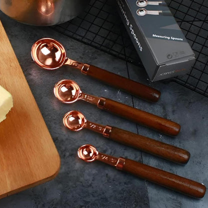 Copper Measuring Cups And Spoons Set GlowMeasure For Calm Intentional Kitchens