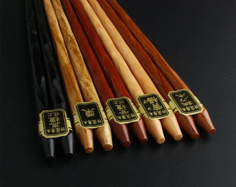 Wooden Chopsticks – Japanese-Style Reusable Dining Utensils room setting lifestyle photo for kitchen