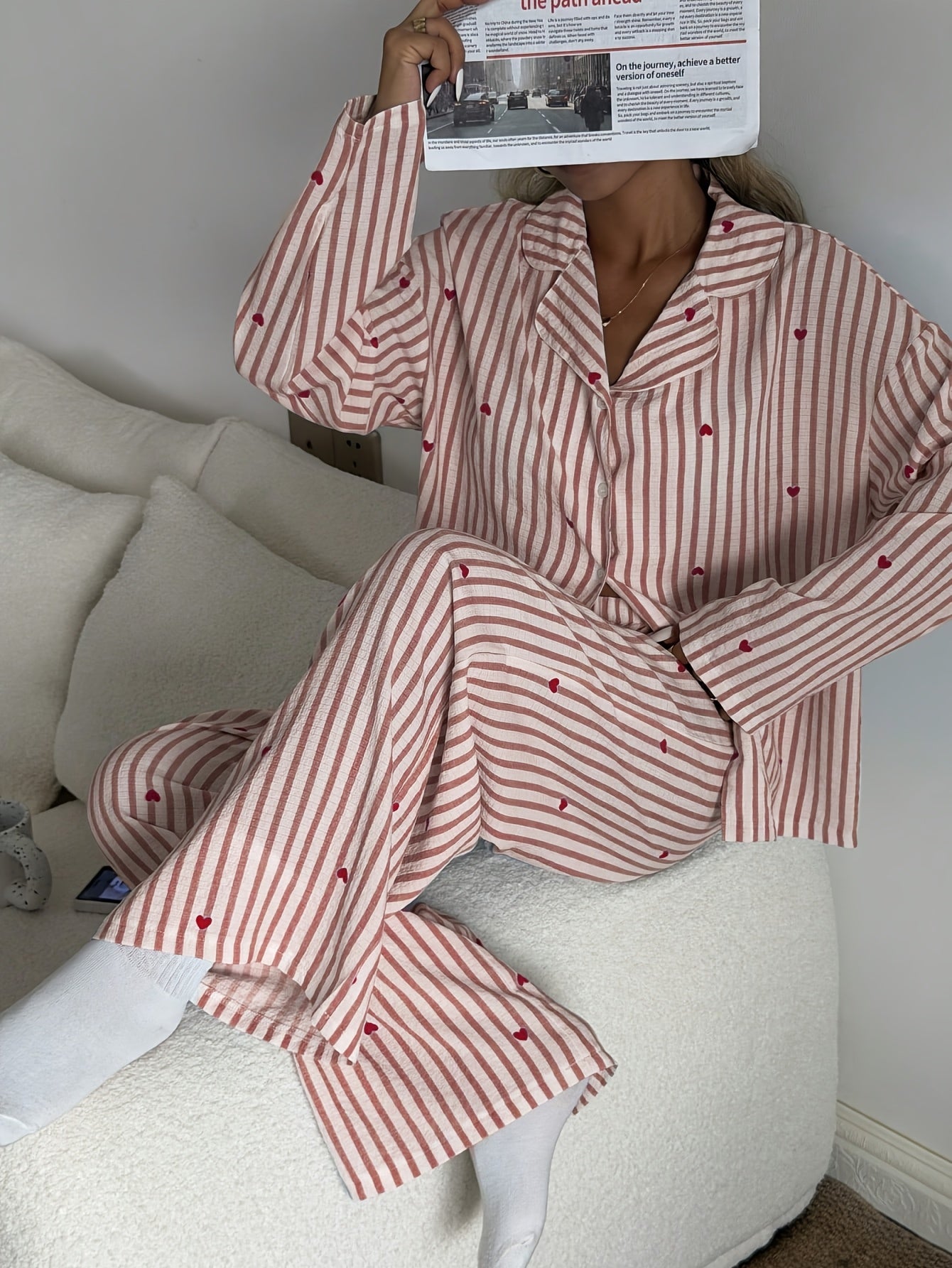 Women’s Pajama Set – Long Sleeve Top and Pants