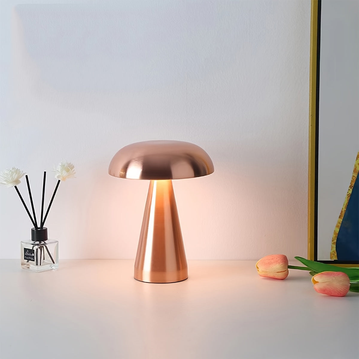 Mushroom Table Lamp - Bedside and Desk Light product detail photo for bedroom