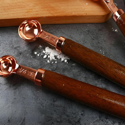 Copper Measuring Cups And Spoons Set GlowMeasure For Calm Intentional Kitchens