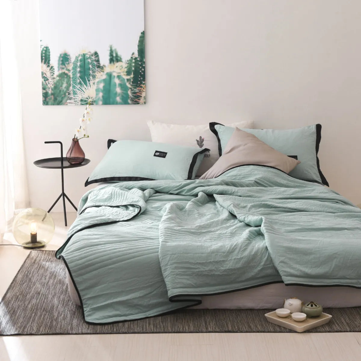 Cooling Throw Blanket – Slender Dual-Sided Summer Layer product detail photo for bedroom