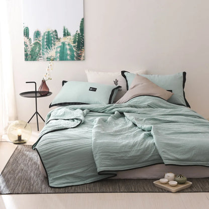 Cooling Throw Blanket – Slender Dual-Sided Summer Layer product detail photo for bedroom