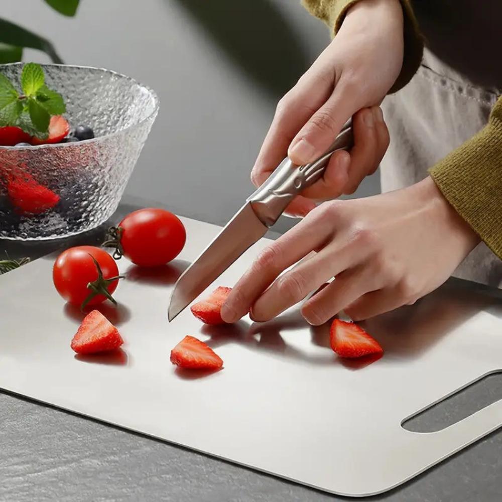 Steel Cutting Board CleanEdge Double-Sided Hygienic Prep Surface For Modern Kitchens