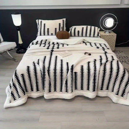 Geometric Throw Blanket – Striped Bedspread and Sofa Layer product detail photo for bedroom