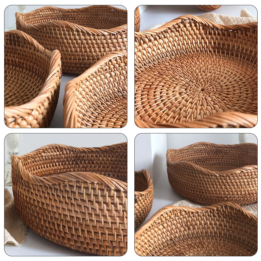 Rattan Basket Hand-Woven By BreezeWeave Decorative Home Storage