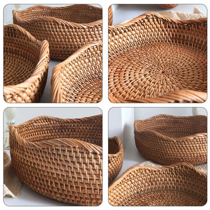 Rattan Basket Hand-Woven By BreezeWeave Decorative Home Storage