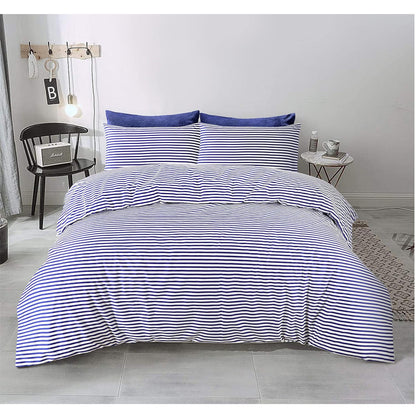 Striped Duvet Cover Set - Washed Bedroom Bedding Set product detail photo for bedroom