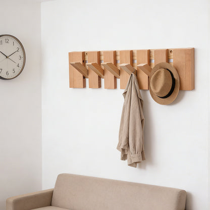 Wooden Wall Coat Rack - Entryway Wall Hooks product detail photo for entryway