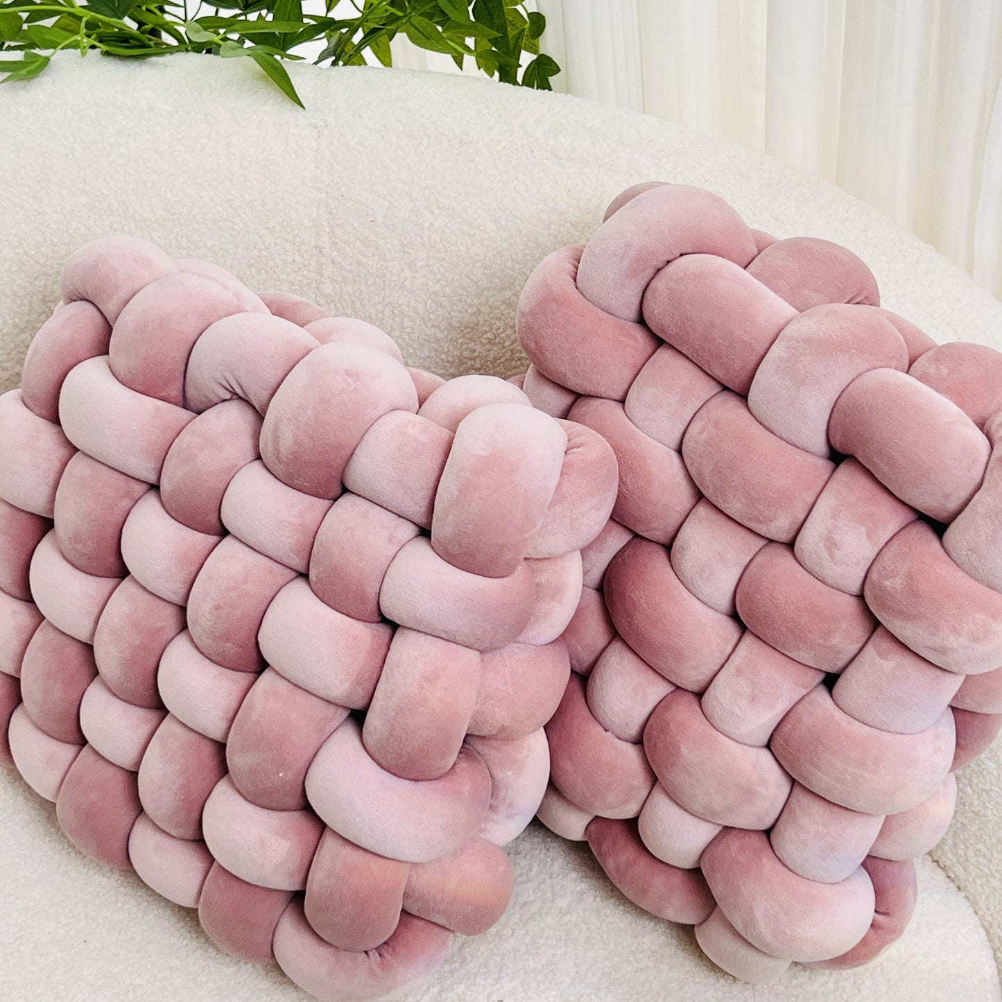 Knotted Cushion Set – Sculptural Accent (Set of 2) product detail photo for bedroom