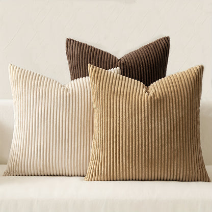 Velvet Cushion Cover Set – 3pcs Reversible Pillow Covers product detail photo for bedroom