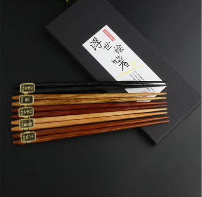 Wooden Chopsticks – Japanese-Style Reusable Dining Utensils lifestyle product photo for kitchen