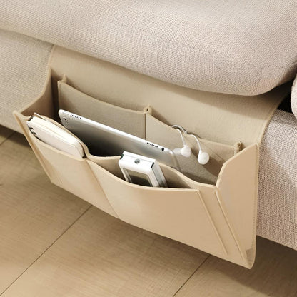 Bedside Storage Organizer – Minimal Hanging Caddy for Bed Frame product detail photo for bedroom