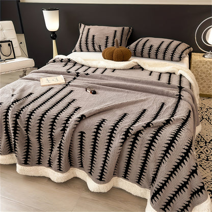 Geometric Throw Blanket – Striped Bedspread and Sofa Layer lifestyle product photo for bedroom