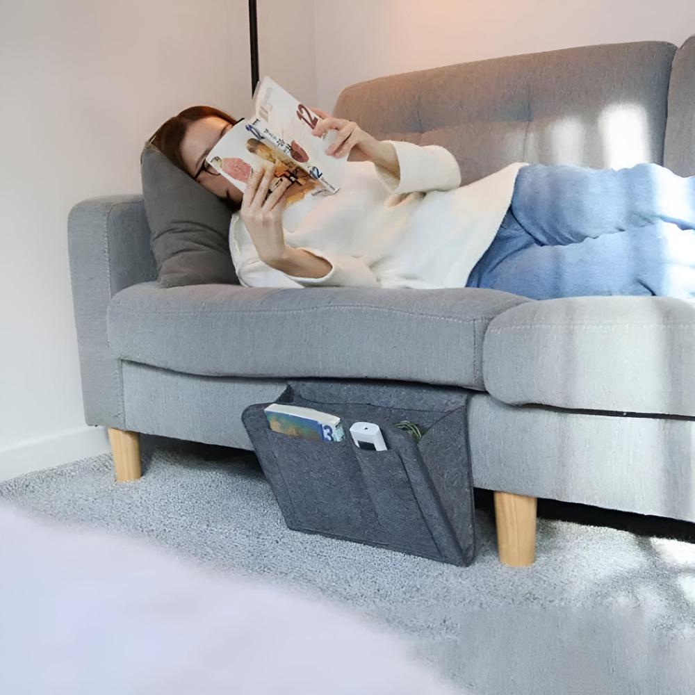 Bedside Storage Organizer – Minimal Hanging Caddy for Bed Frame specification and dimensions reference for bedroom