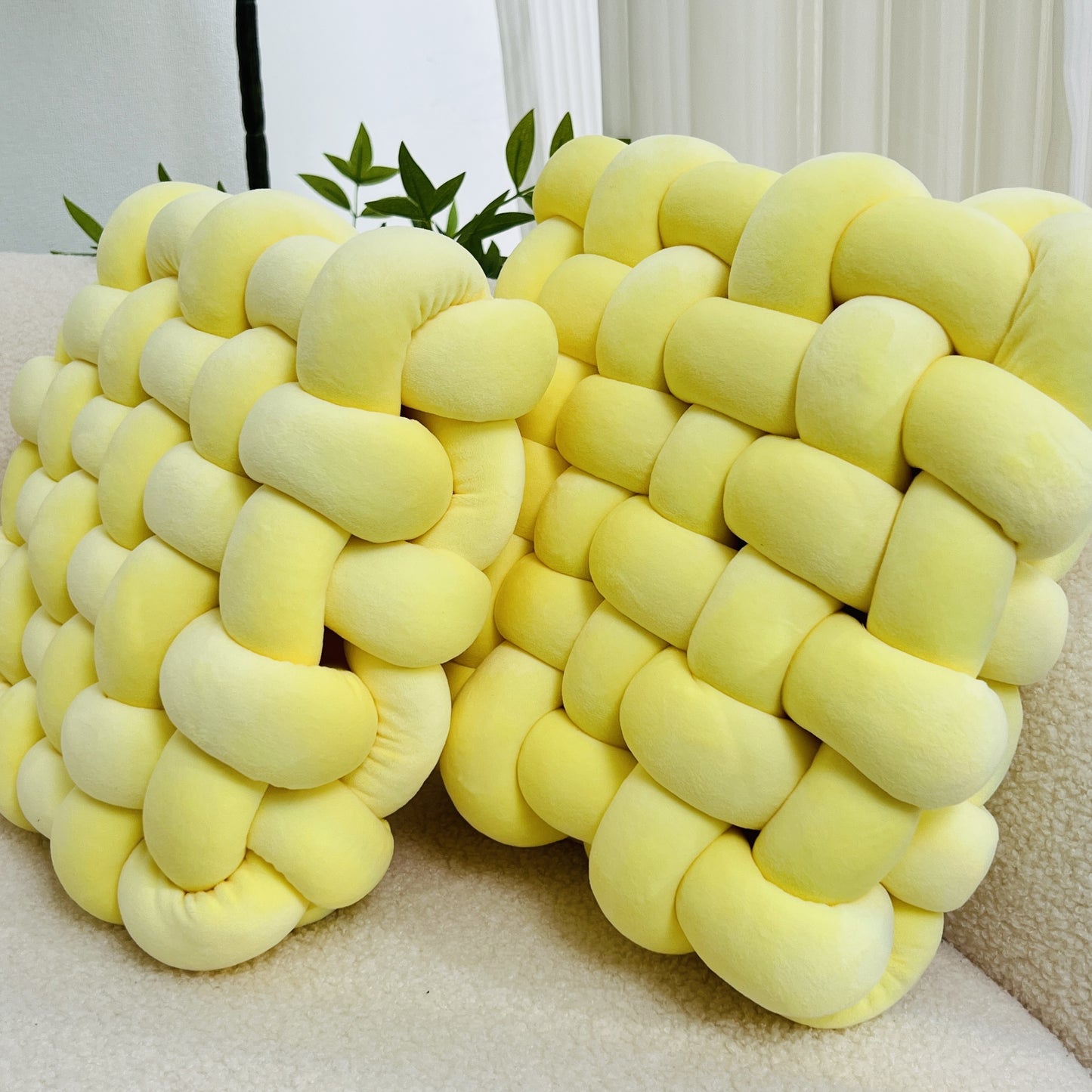 Knotted Cushion Set – Sculptural Accent (Set of 2) product detail photo for bedroom