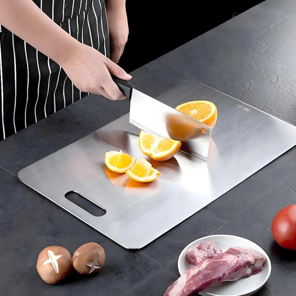 Steel Cutting Board CleanEdge Double-Sided Hygienic Prep Surface For Modern Kitchens