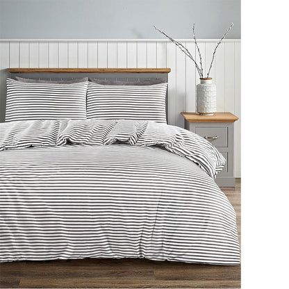 Striped Duvet Cover Set - Washed Bedroom Bedding Set product detail photo for bedroom