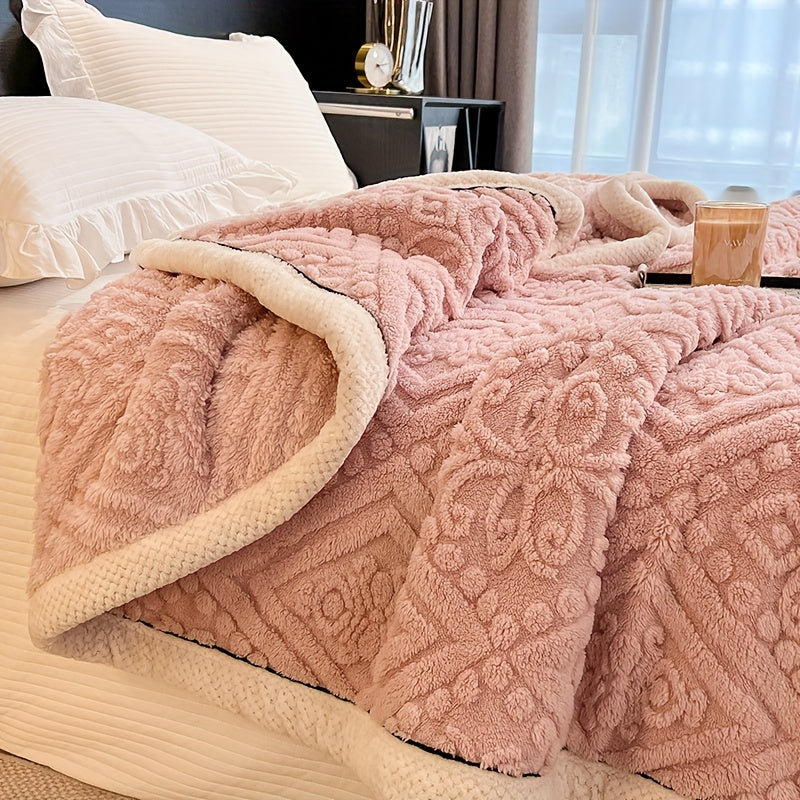 Flannel Throw Blanket – Thick Sofa and Bed Layer product detail photo for bedroom