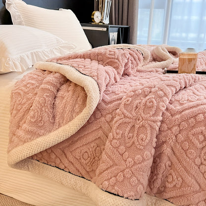 Flannel Throw Blanket – Thick Sofa and Bed Layer product detail photo for bedroom