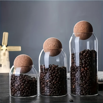 Glass Storage Jar Set – Sealed Kitchen Containers (Set of 3) product detail photo for kitchen