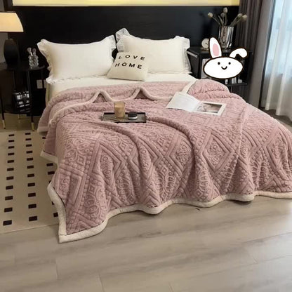 Flannel Throw Blanket – Thick Sofa and Bed Layer product detail photo for bedroom