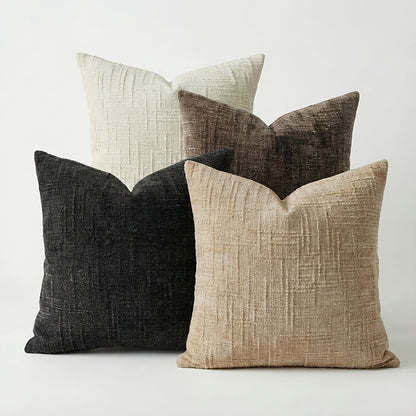 Chenille Cushion Cover Set – 4pcs Pillow Covers product detail photo for bedroom