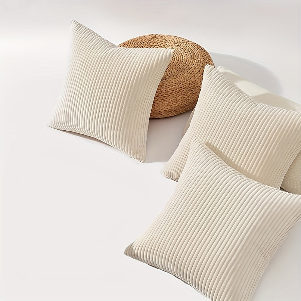 Velvet Cushion Cover Set – 3pcs Reversible Pillow Covers product detail photo for bedroom