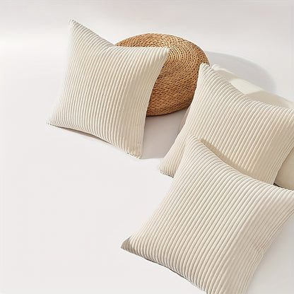 Velvet Cushion Cover Set – 3pcs Reversible Pillow Covers product detail photo for bedroom