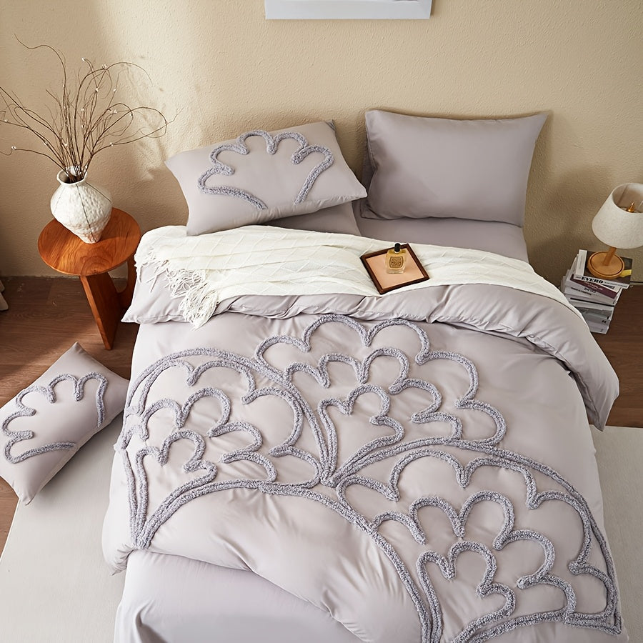 3-Piece Tufted Duvet Cover Set - Washed Bedroom Bedding Set product detail photo for bedroom