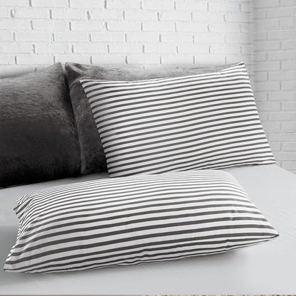Striped Duvet Cover Set - Washed Bedroom Bedding Set product detail photo for bedroom