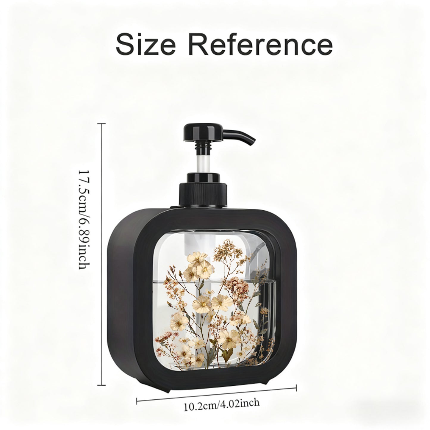 Floral Soap Dispenser – Vintage-Style Pump Bottle product detail photo for living room