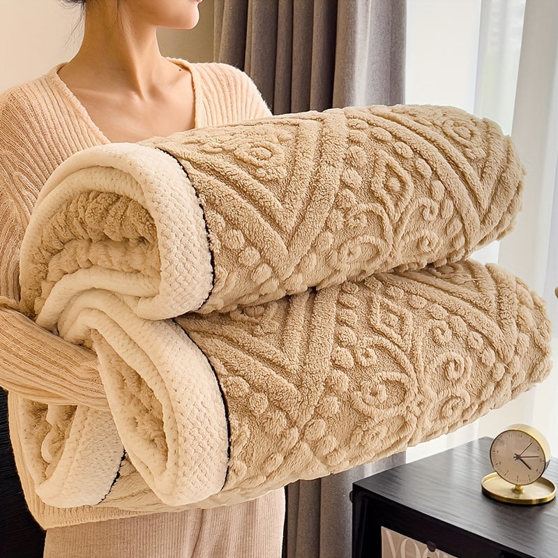 Flannel Throw Blanket – Thick Sofa and Bed Layer product detail photo for bedroom