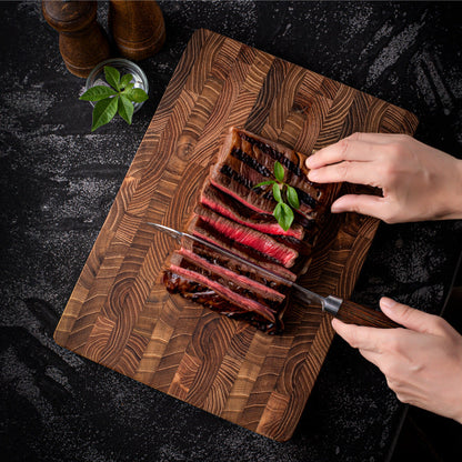 Teak Wood Cutting Board - Kitchen Prep and Serving Board specification and dimensions reference for kitchen