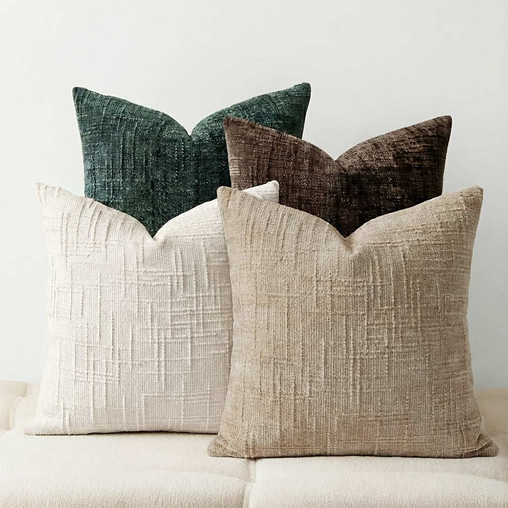 Chenille Cushion Cover Set – 4pcs Pillow Covers product detail photo for bedroom