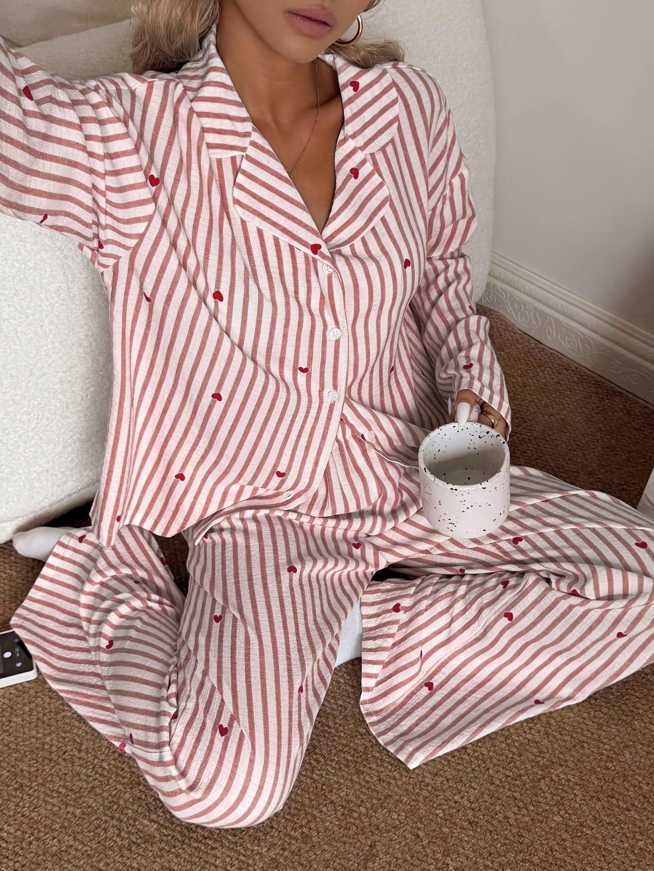Women’s Pajama Set – Long Sleeve Top and Pants