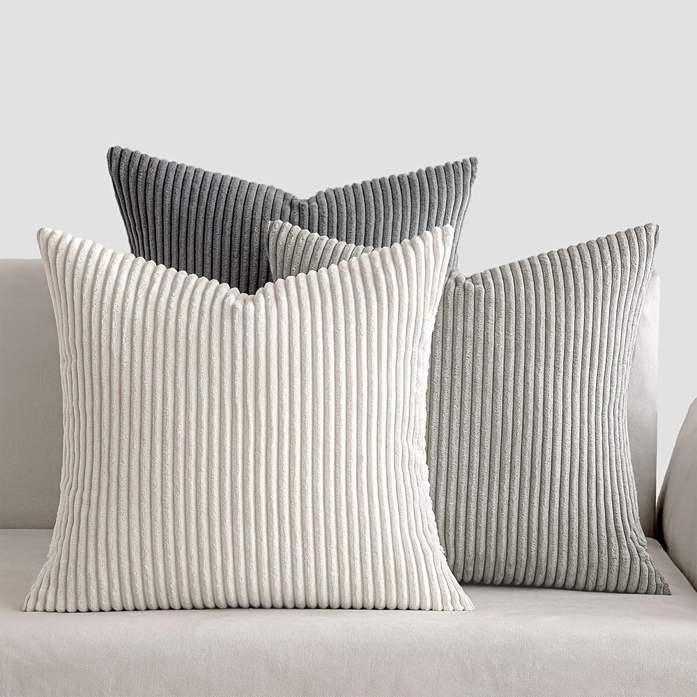 Velvet Cushion Cover Set – 3pcs Reversible Pillow Covers product detail photo for bedroom